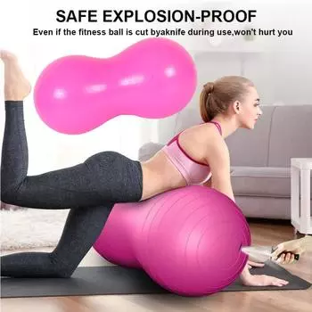 Thickened Explosion proof Capsule Massage Ball Rehabilitation Training Elderly Fitness Equipment Yoga Ball 90*45cm