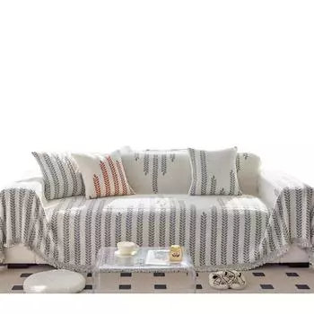 Чехол для дивана из утолщенной жаккардовой плюшевой ткани, простой современный чехол для дивана, двухсторонний чехол для дивана с защитой от царапин от кошек 180*130cm