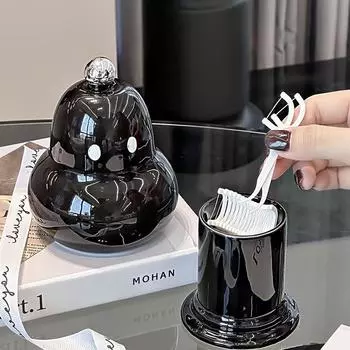 Thickened Plastic Toothpick Box Household Coffee Table Cotton Signature Box Creative and Cute Pear Shaped Toothpick Tube белый