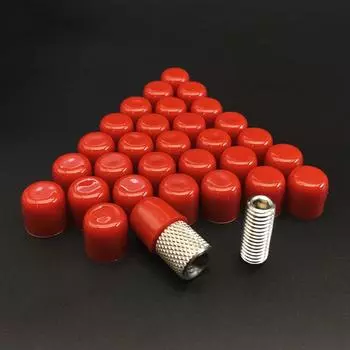 Thickened Rubber Top Cap And Small Red Cap Dent Repair Tools Knock Down Head Replacement With Heads Cover Paintless Dent Repair