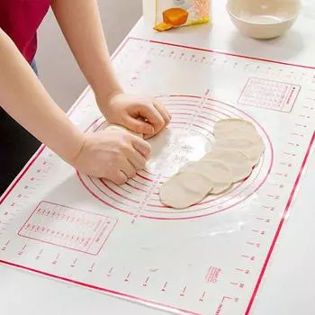 Thickened Silicone Baking Mat Pastry Rolling Mat Kitchen Plate Pizza Dough Non Stick Pan Pastry Mat Kneading Mat