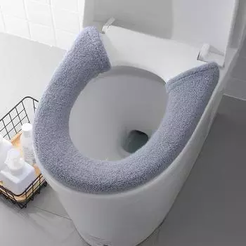 Thickened Toilet Seat Cover Soft Toilet Seat Pad Universal Toilet Closestool Mat Bathroom Accessories AVE серый