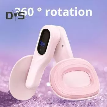 Thigh Master со счетчиком ЖК-дисплеем, вращающимся тренажером для мышц тазового дна, портативным тренажером для послеродовой реабилитации для женщин, тренажером для внутренней поверхности бедра и тазобедренного сустава светло-фиолетовый