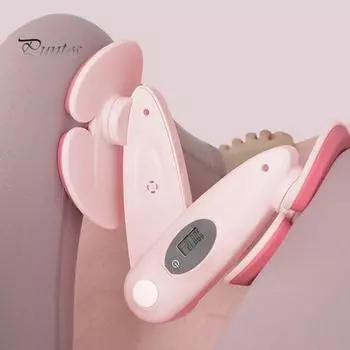 Thigh Master со счетчиком ЖК-дисплеем, вращающимся тренажером для мышц тазового дна, портативным тренажером для послеродовой реабилитации для женщин, тренажером для внутренней поверхности бедра и тазобедренного сустава розовый