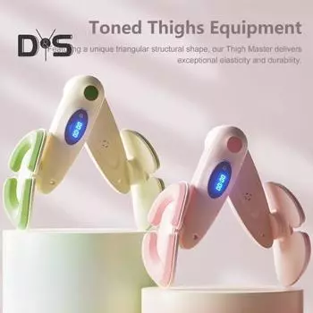 Thigh Master со счетчиком ЖК-дисплеем, вращающимся тренажером для мышц тазового дна, портативным тренажером для послеродовой реабилитации для женщин, тренажером для внутренней поверхности бедра и тазобедренного сустава серый