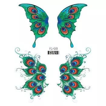 Thigh Wings Fake Tattoo Flowers Tattoo Stickers Temporary Tattoos Butterfly Tattoo Stickers FG-031