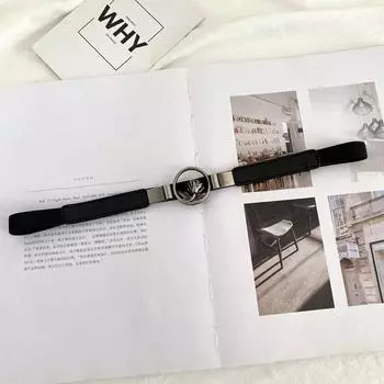 Thin Belt Women S Elastic Elastic Decorative Skirt Small Belt With Sweater Coat Waist Fashion Waist Seal Black