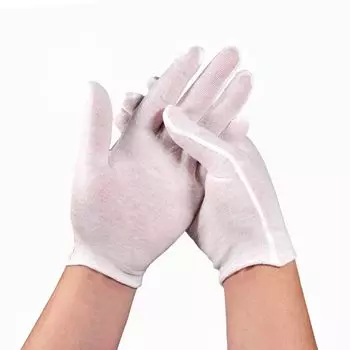 Thin Gloves Gray Stain-Resistant Lightweight Breathable Sweat-Absorbent Summer Sun Protection Disposable Hand Socks for Work Men and Women Summer thin-white cotton (3 pairs) XL