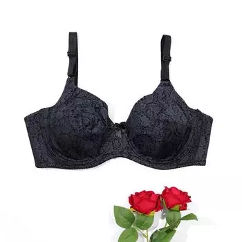 Тонкий летний кружевной принт собирает и украшает новый сексуальный бюстгальтер с открытой грудью для женщин. 85E розовый