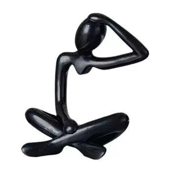 Thinker Abstract Statue Creative Modern Sculpture for Bedroom Cabinet Office белый