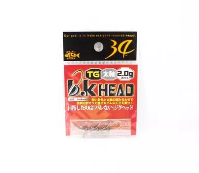Thirty Four Jig Head B.K Head 2.0 grams 3 per pack (5685)