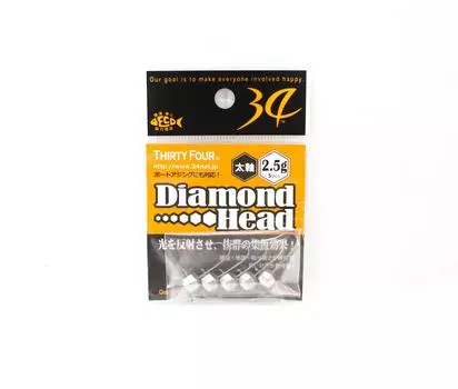 Тридцать четыре джиг-головки Diamond Head 2,5 грамма 5 штук в упаковке (2678)