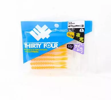 Тридцать четыре мягкие приманки-бусины 3,0 дюйма 8 штук в упаковке Kinkan (5258)