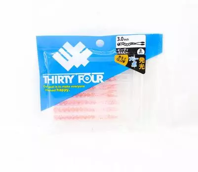 Тридцать четыре мягкие приманки-бусины 3,0 дюйма, 8 штук в упаковке Sumomo (5210)