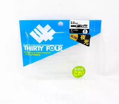 Тридцать четыре мягкие приманки овальные 2,0 дюйма 8 штук в упаковке Niji (0383)