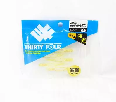 Тридцать четыре мягкие приманки овальные 2,0 дюйма 8 штук в упаковке Tomoshibi (0376)