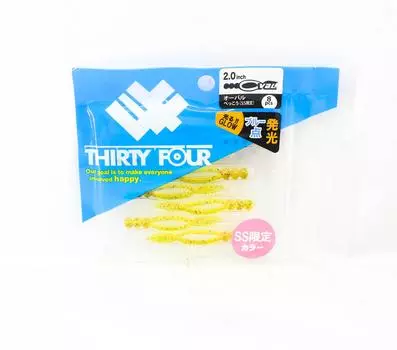 Тридцать четыре мягкие приманки овальной формы 2,0 дюйма 8 штук в упаковке Bekkou (0437)