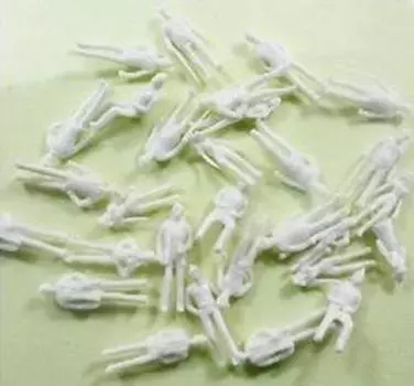 This is Unpainted random white model railway architecture model set of 100 [No-brand item] perfect! human-shaped 1200 (approx. 10mm) белый
