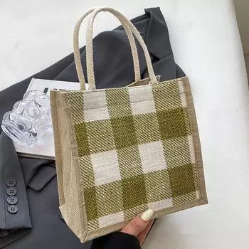 This Year s Lunch Box Lunchbox Bag Female 2024 Canvas Bag Female Fashion Handbag for Going out Female Ins Shoulder Bag Green zipper