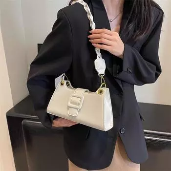 Популярная сумка этого года. 2023. Новая модная высококачественная женская нишевая сумка для подмышек с диагональным крестом. Французская сумка для подмышек. Популярная сумка.