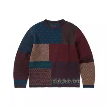ThiSiSneverthat BLock Knit LS Top multi S