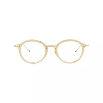 Thom Browne Круглая оправа Металлические оптические оправы Белое золото Прозрачный One Size