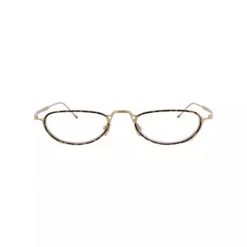 Thom Browne Круглая оправа Металлические оптические оправы Черепаховый Золотой Прозрачный One Size