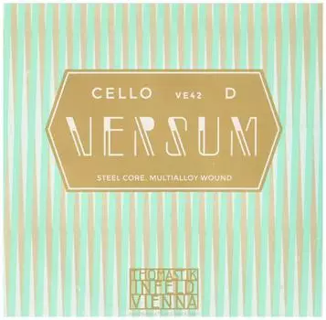 THOMASTIK VERSUM Cello String D Line Steel Core Multi Alloy Winding VE42 4/4