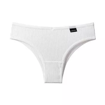 Thong Women s Pure Cotton Knickers Triangle Underwear Sexy Sports Style Lingerie Seamless Thread Panties S чёрный