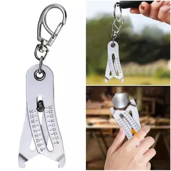 Thread Size Verification Tool Inch and Metric Bolt Size Finder Keychain Tool # 1PCS