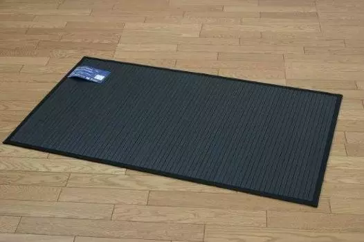 Threadless type bamboo mat black 50 x 150cm ``Universe