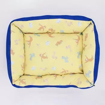 Three Arrows Curious George Denim Style Cool Sofa for Dogs and Cats Yellow жёлтый