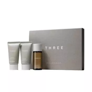THREE Balancing Stem Skin Care First Kit [Подарочный набор/очищающее средство для лица/лосьон/эмульсия]