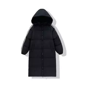 Three bars long loose 2024 down padded jacket jacket S чёрный