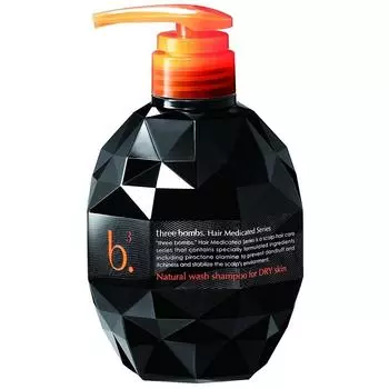 Three Bomb Medicated Natural Wash Shampoo (450mL) [Quasi-drug]