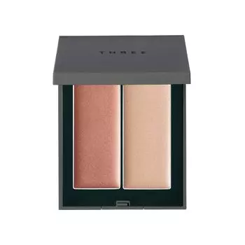 THREE Cheek Shimmering Glow Duo 01 [Highlight & Base]
