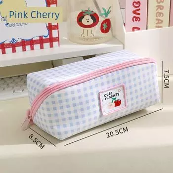 Three Class Two Big Opening Pencil Case Good-looking Girls Primary School Junior High School 2025 New Arrival Large Capacity Pencil Case Start School Seven layers of large capacity pink cherry