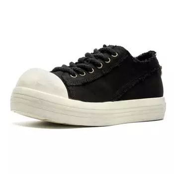 [Three colors] 3233 Mickey canvas big head shoes summer new thick baseplate shoes heightening couple clown shoes 36 - Female Size