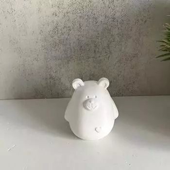 Three-Dimensional Bear Mold Candle Mold For Candle Making Handmade Soap Mold Diy Material Silicone Mold