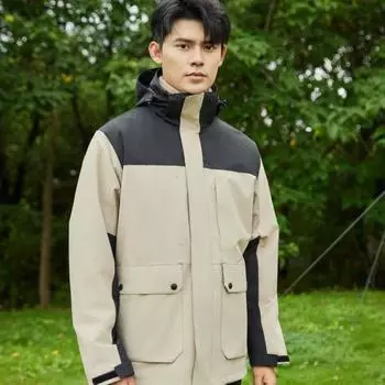 Three-in-one Men s and Women s Autumn and Winter Jackets, Removable Liner, Outdoor Windproof Two-piece Mountaineering Suit S