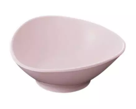 Three Line Triangular Small Bowl Pink 150cc Made in Japan M-19P
