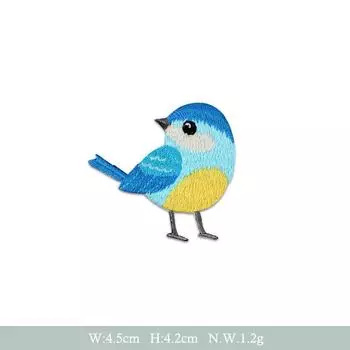 Three Loves Cartoon Animal Self-Adhesive Cloth Sticker Bird Pattern Sticker Clothes Down Jacket Pants Hole Embroidery Patch Sticker 1 #A 4.5 * 4.2CM