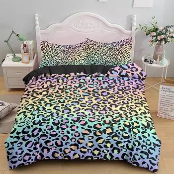 Three-Piece 3D Digital Leopard Print Polyester Bedding 70 * 133 two-piece set