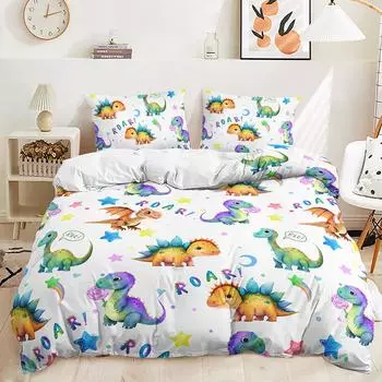 Three-Piece Animal Dinosaur Quilt Set Two-Piece Bedding Set 135 * 200 (two-piece set) 90g