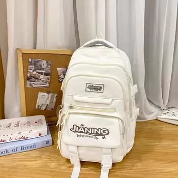 Three-piece Backpack Student Large-capacity School Bag Women s Travel Backpack красный