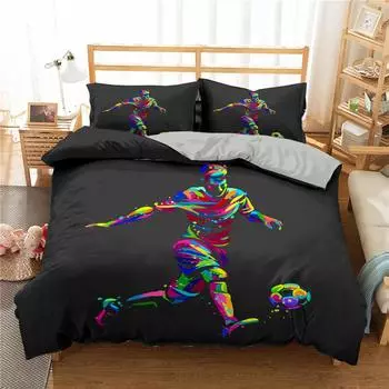 Three-Piece Bedding Basketball Football 3D Digital Printing Bedding Home Textile 70 * 133 two-piece set