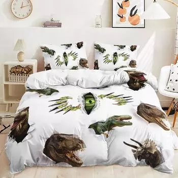 Three-Piece Dinosaur Quilt Set Two-Piece Bedding Set 135 * 200 (two-piece set) 90g