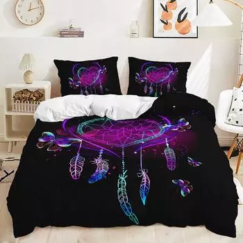 Three-Piece Dreamcatcher Animal Two-Piece Digital Printing Kit Bedding 135 * 200 (two-piece set) 90g