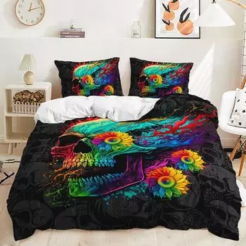 Three-Piece Skeleton Quilt Set Two-Piece Bedding Set 135 * 200 (two-piece set) 90g