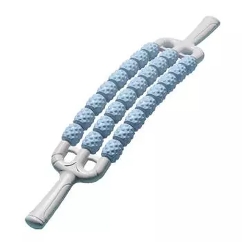 Three Rows Curved Massage Roller Multifunction Fitness Yoga Massage Stick Anti Cellulite Relaxation Muscles Fascia Stick Thighs